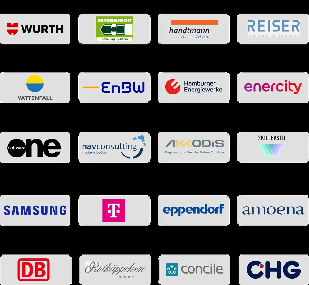 Auswahl der Kundenlogos von innomotion media